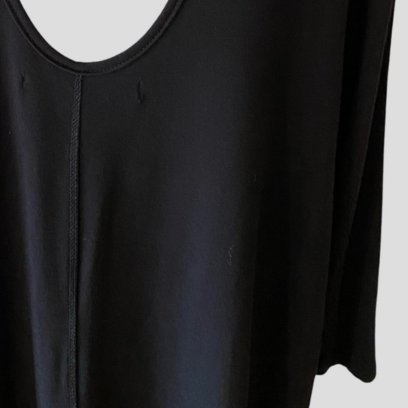 In Every Story Black Soft Jersey Knit Lounge relaxed Midi Dress. Size 1X - Picture 9 of 15